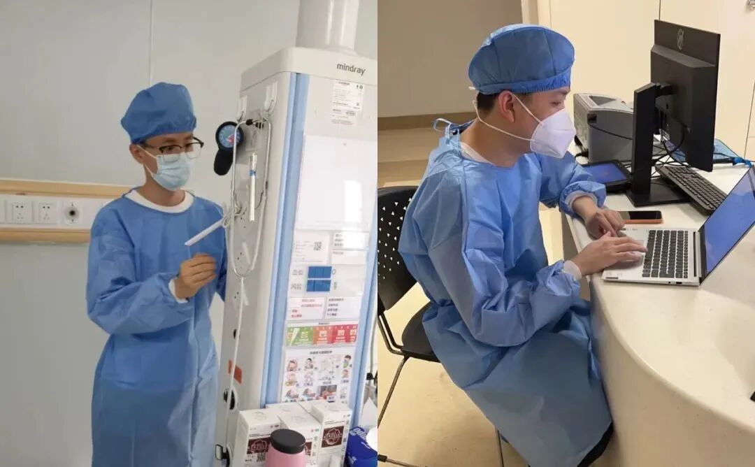 Clinical staff configuring the OnCorva group monitoring workflow at Shenzhen Third People’s Hospital